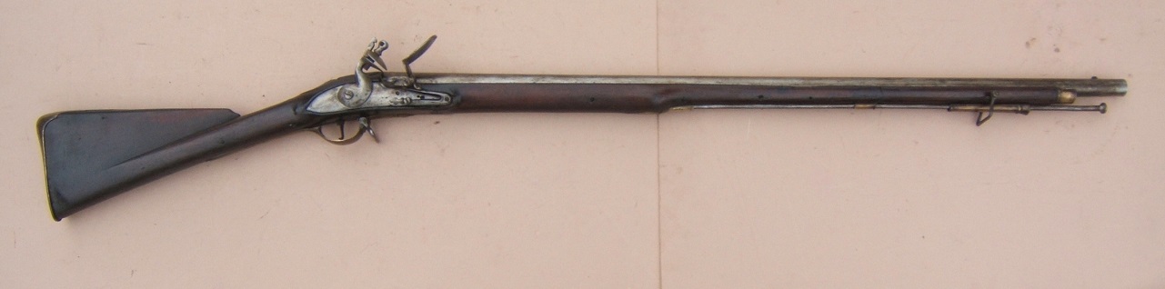 A VERY GOOD & RARE COMMERCIALLY MANUFACTURED FRENCH & INDIAN/AMERICAN REVOLUTIONARY WAR PERIOD FIRST MODEL/LONGLAND PATTERN 1756 ROYAL ARTILLERY BROWN BESS CARBINE, ca. 1760 view 1