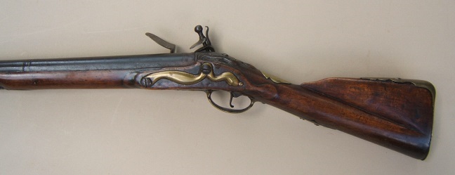 AN EXTREMELY RARE & EARLY (PRE-1728) REGULATION TYPE FIRST MODEL/LONGLAND PATTERN BROWN BESS MUSKET, ca. 1720-1728 view 2