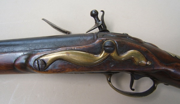 AN EXTREMELY RARE & EARLY (PRE-1728) REGULATION TYPE FIRST MODEL/LONGLAND PATTERN BROWN BESS MUSKET, ca. 1720-1728 view 4