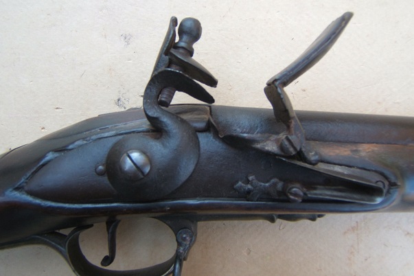  A RARE & VERY GOOD+ AMERICAN USED/CAPTURED REVOLUTIONARY WAR PERIOD SECOND MODEL/SHORTLAND PATTERN 1768 BROWN BESS MUSKET, ca. 1770 (Ex. GEORGE C. NEUMANN COLLECTION w/ PROVENANCE)view 3