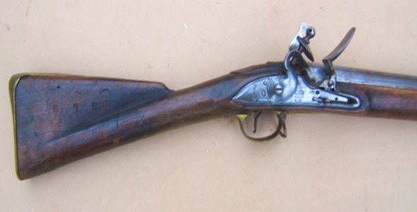 A VERY GOOD WAR OF 1812/NAPOLEANIC WAR PERIOD (P. 1796) THIRD MODEL/INDIA PATTERN BROWN BESS MUSKET, ca. 1800 view 1