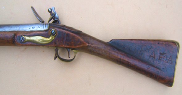 A VERY GOOD WAR OF 1812/NAPOLEANIC WAR PERIOD (P. 1796) THIRD MODEL/INDIA PATTERN BROWN BESS MUSKET, ca. 1800 view 2