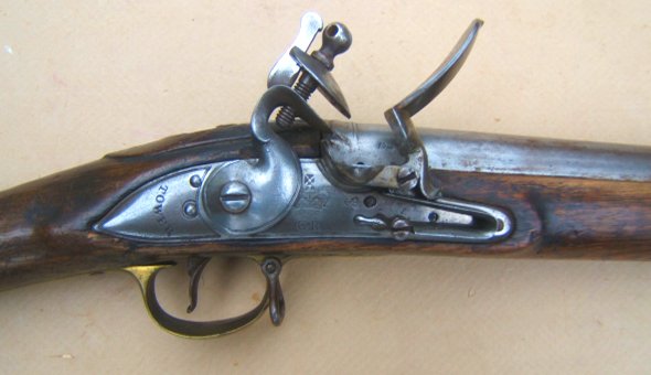 A VERY GOOD WAR OF 1812/NAPOLEANIC WAR PERIOD (P. 1796) THIRD MODEL/INDIA PATTERN BROWN BESS MUSKET, ca. 1800  view 3