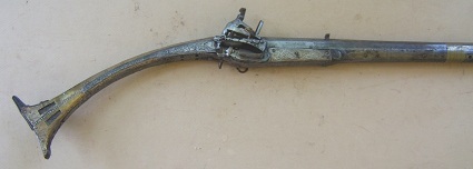  A FINE QUALITY ALBANIAN ALL-METAL MIQUELET LONG-GUN, ca. 1780-1800 view 1