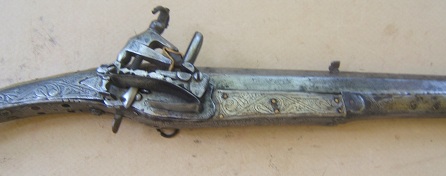 A FINE QUALITY ALBANIAN ALL-METAL MIQUELET LONG-GUN, ca. 1780-1800 view 3