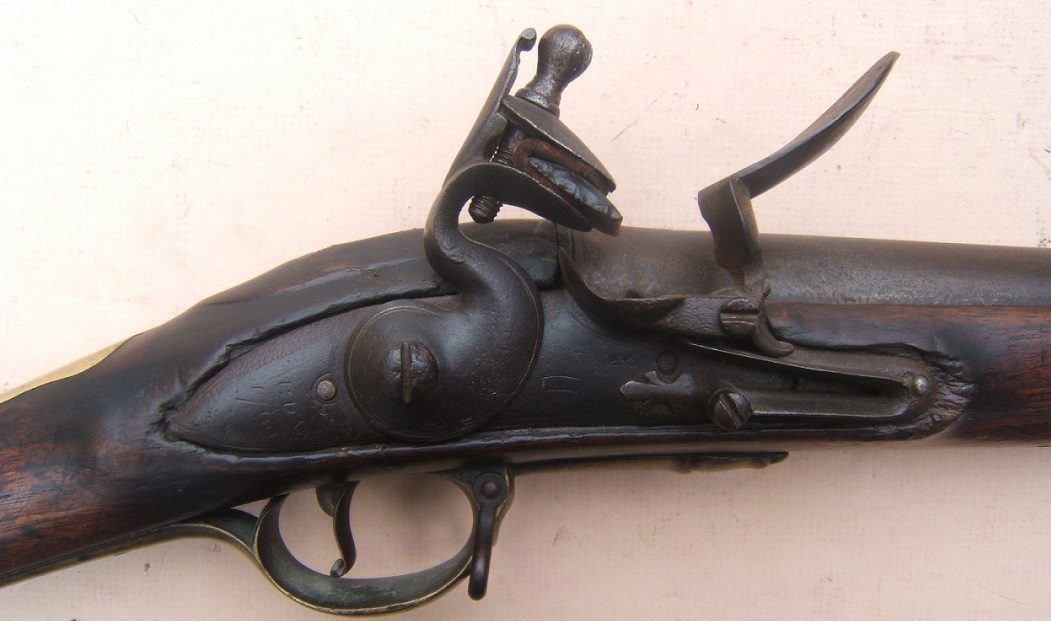 AN EXTREMELY RARE BATTLE OF SARATOGA SURRENDERED REGIMENTALLY MARKED (20th REGIMENT OF FOOT) FIRST MODEL/LONGLAND PATTERN 1756 BROWN BESS MUSKET, dtd. 1760 (Ex. GEORGE C. NEUMANN COLLECTION) view 3