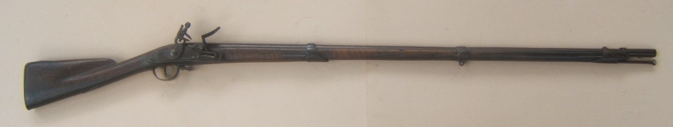  A VERY GOOD+ DOUBLE SURCHARGED REVOLUTIONARY WAR USED MODEL 1766/8 CHARLEVILLE MUSKET, ca. 1770 view 1