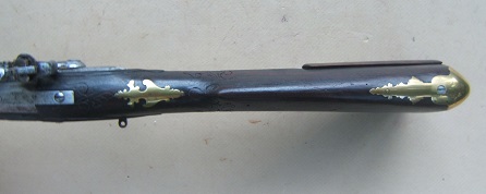 A VERY GOOD+/FINE & EARLY COLONIAL PERIOD (17TH CENTURY) GERMAN FLINTLOCK JAEGER RIFLE, by HECHENBERGER ca. 1690
 view 5