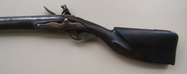 A VERY GOOD AMERICAN REVOLUTIONARY WAR PERIOD NEW ENGLAND CLUB-BUTT FOWLER-MUSKET, ca. 1777
 view 2