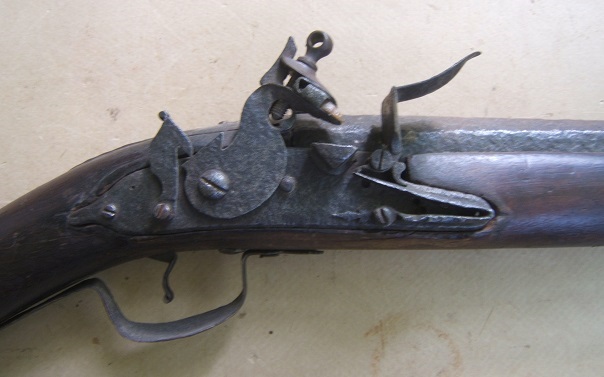 A VERY RARE ENGLISH CIVIL WAR/EARLY COLONIAL AMERICAN PERIOD ENGLISH DOGLOCK MUSKET, ca. 1650 view 3