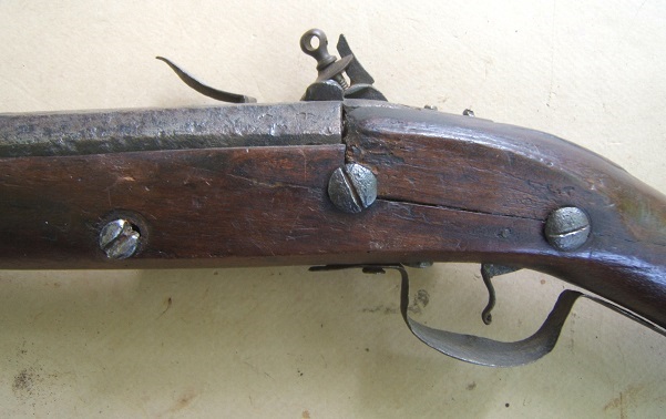 A VERY RARE ENGLISH CIVIL WAR/EARLY COLONIAL AMERICAN PERIOD ENGLISH DOGLOCK MUSKET, ca. 1650 view 5