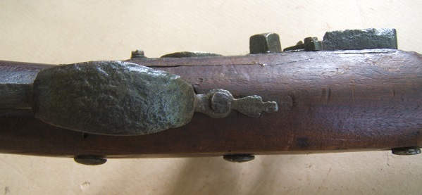 A VERY RARE ENGLISH CIVIL WAR/EARLY COLONIAL AMERICAN PERIOD ENGLISH DOGLOCK MUSKET, ca. 1650 view 6