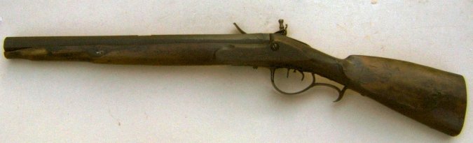 A GERMAN FLINTLOCK RIFLE, ca. 1800 view 2