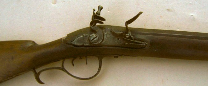 A GERMAN FLINTLOCK RIFLE, ca. 1800 view 3