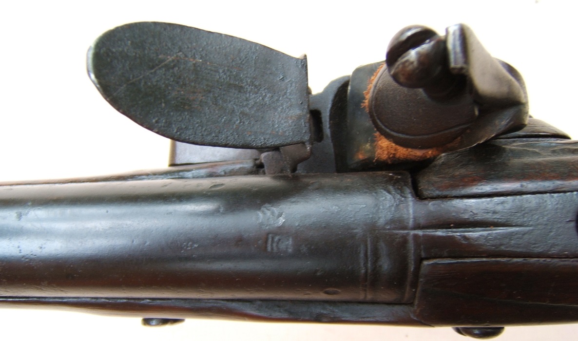 A VERY GOOD & EARLY ENGLISH TRADE-TYPE FLINTLOCK LONG-FOWLER, BY BRYNE, ca. 1770 view 5