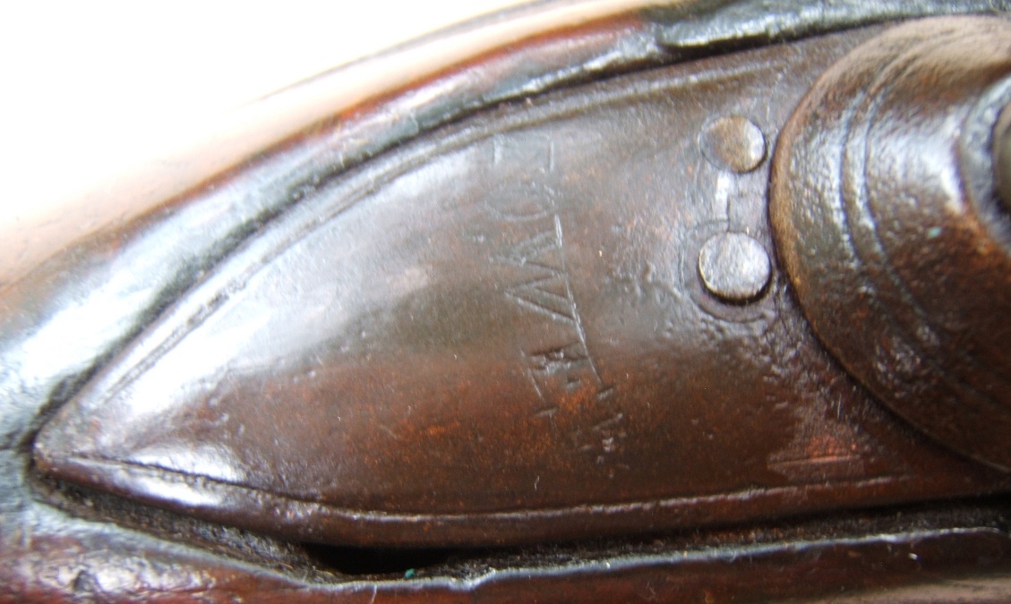 A VERY GOOD & EARLY ENGLISH TRADE-TYPE FLINTLOCK LONG-FOWLER, BY BRYNE, ca. 1770 view 6