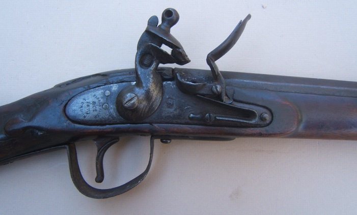 A FINE+ & RARE ORIGINAL FLINTLOCK NORTH WEST LONG TRADE GUN, BY PARKER & FIELD, dtd. 1874 view 3