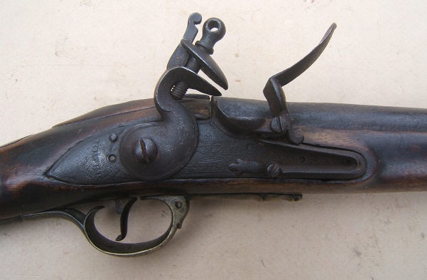 A VERY GOOD+ REVOLUTIONARY PRODUCTION PATTERN 1777 SECOND MODEL/SHORTLAND BROWN BESS MUSKET, ca. 1778 view 4