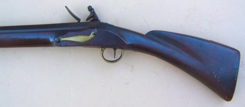 A VERY GOOD UNTOUCHED UNIT MARKED COLONIAL/AMERICAN REVOLUTIONARY WAR PERIOD AMERICAN-MADE MUSKET, ca. 1760s-1770s view 2