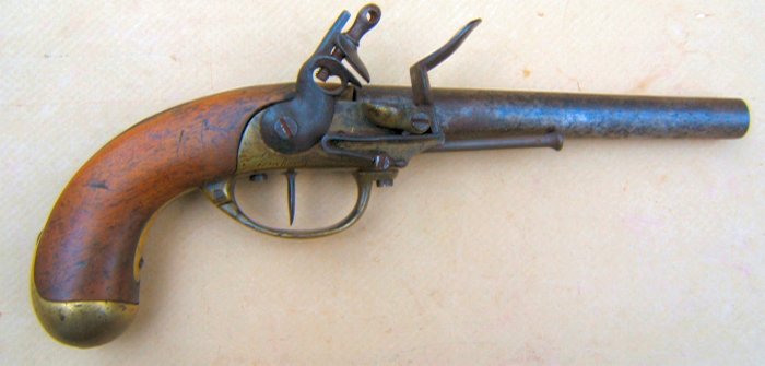 A VERY GOOD+ UNTOUCHED REVOLUTIONARY PERIOD FRENCH MODEL 1777 PISTOL, Dtd. 1780 view 1