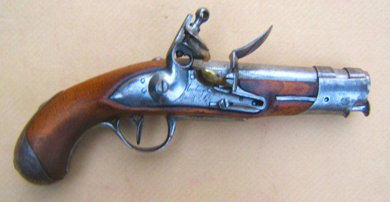 A FINE+ NAPOLEANIC WAR PERIOD FRENCH MODEL AN 9 GENDARMERIE PISTOL, Dtd. 1812 view 1