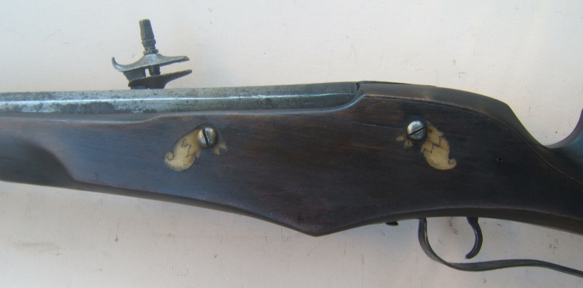 A RARE EARLY 17TH CENTURY/EARLY COLONIALPERIODMILITARYWHEELOCK MUSKET, ca. 1615 view 5