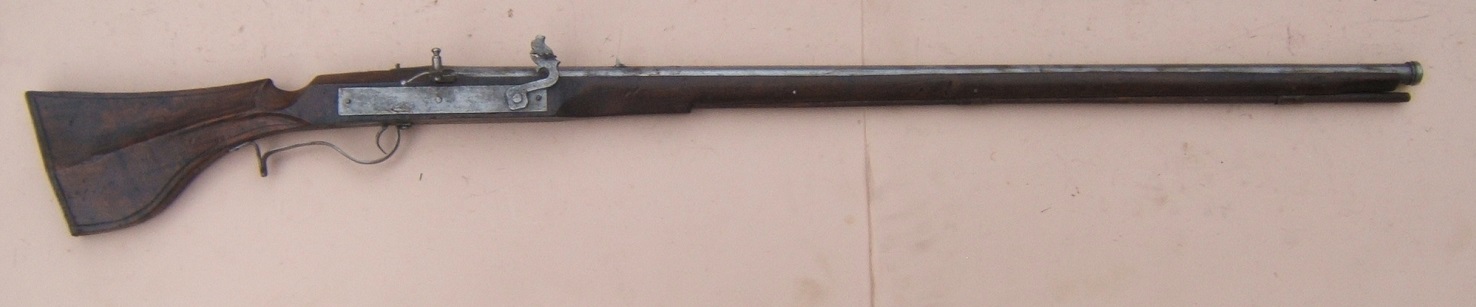 A VERY GOOD & RARE 17th CENTURY EARLY COLONIAL PERIOD/PILGRIM ERA DUTCH/GERMAN MILITARY MATCHLOCK MUSKET, ca. 1630 view 1