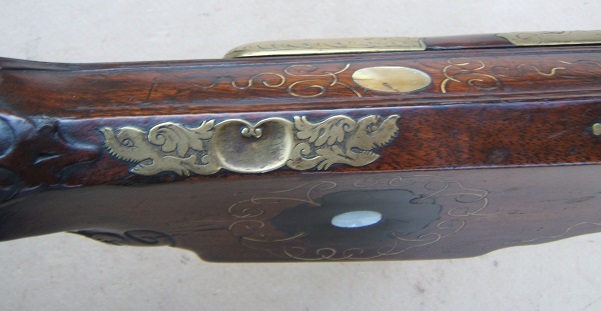 A VERY FINE QUALITY LATE 17TH CENTURY GERMAN WHEELOCK HUNTING/SPORTING RIFLE by M. SIPOVIZ IN AUG, ca. 1690 view 6