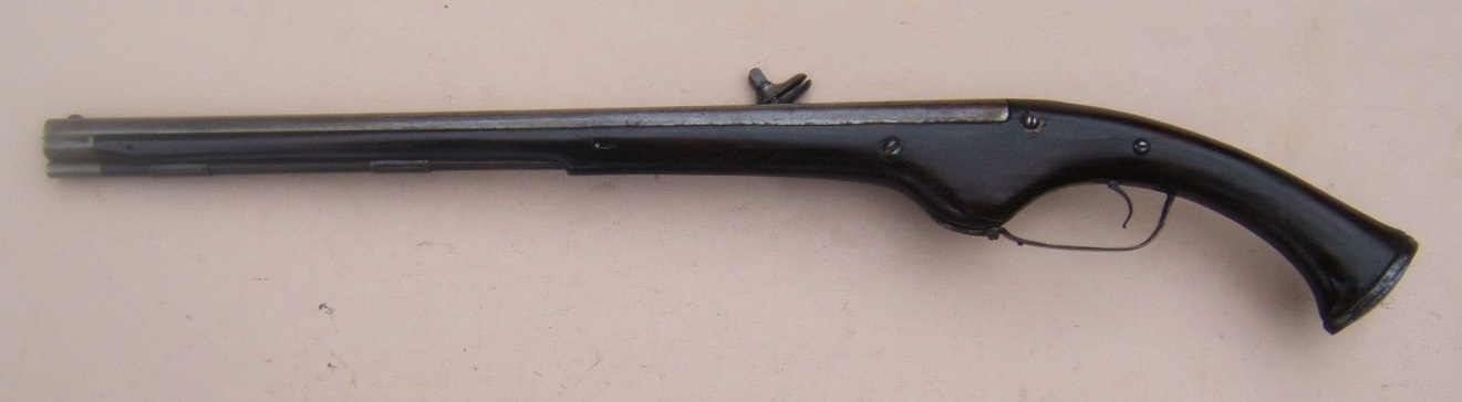 A FINE+ EARLY COLONIAL/THIRTY YEARS WAR PERIOD GERMAN/DUTCH WHEELOCK OFFICER'S PISTOL, ca. 1620 view 2