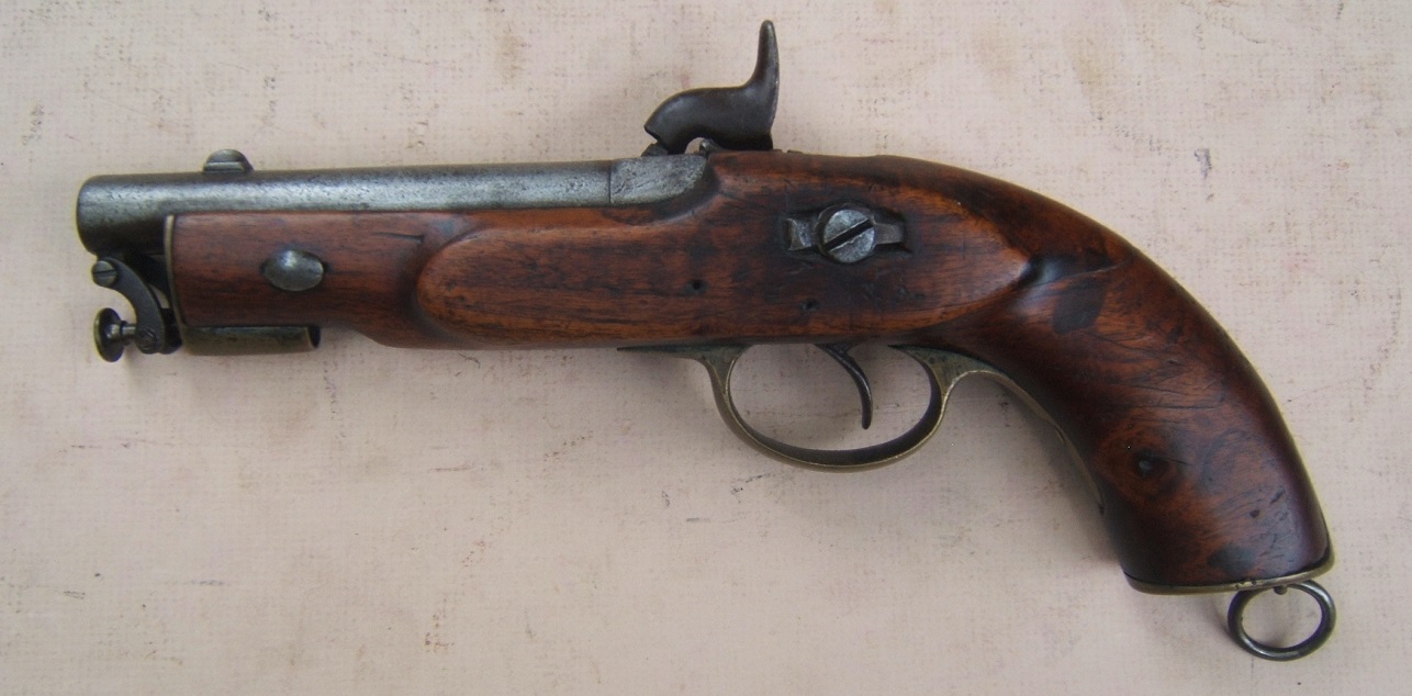 A VERY GOOD VICTORIAN PERIOD ENGLISH PATTERN 1842 �COAST GUARD SERVICES� PERCUSSION PISTOL, ca. 1850 view3