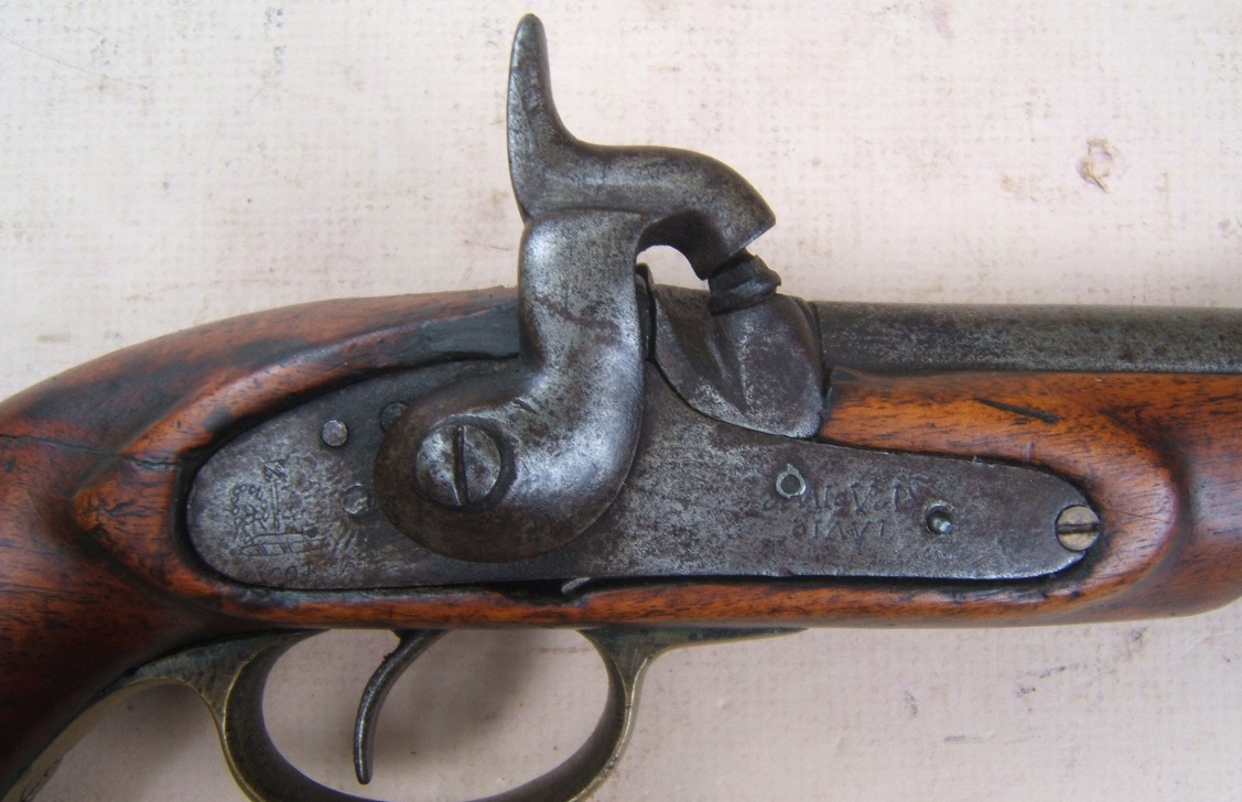 A VERY GOOD VICTORIAN PERIOD ENGLISH PATTERN 1842 �COAST GUARD SERVICES� PERCUSSION PISTOL, ca. 1850 view4