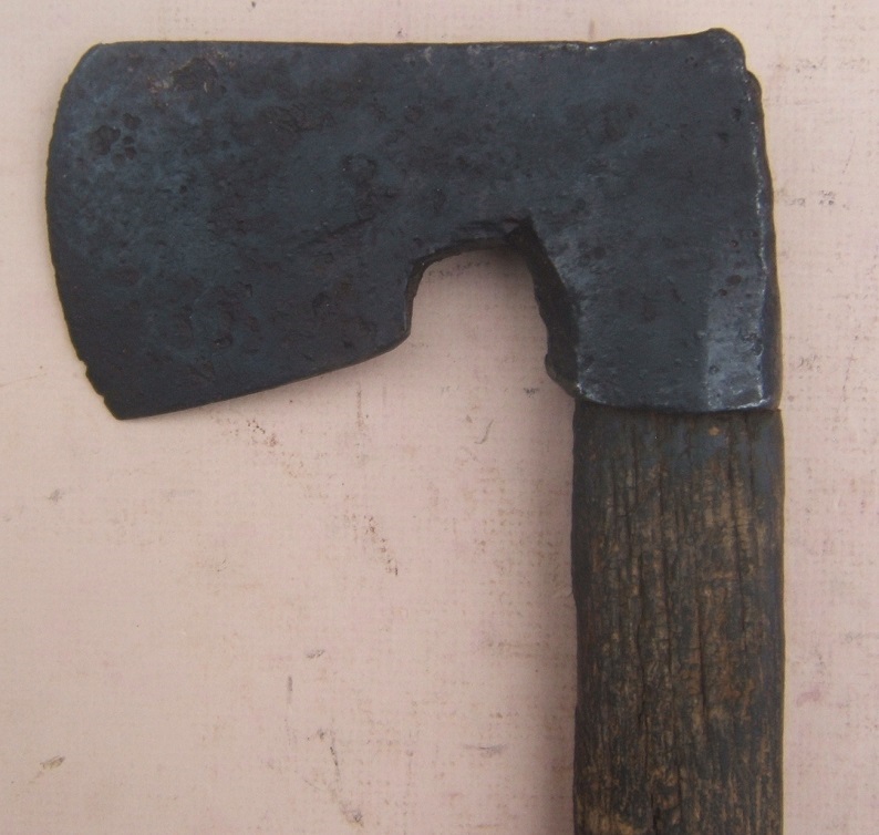 A VERY GOOD & EARLY COLONIAL PERIOD SOLDIER'S BELT-AXE TOMAHAWK, ca. 1650-1720 view 3