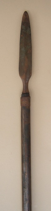 A FINE REVOLUTIONARY/WAR OF 1812 PERIOD AMERICAN TRENCH SPEAR/PIKE, ca. 1780 view 1