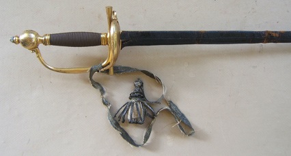 A VERY FINE  SCANDINAVIAN (DANISH/SWEDISH?) PATTERN 1796 TYPE OFFICERS SWORD w/ SWORD-KNOT & SCABBARD, ca. 1815 view 1