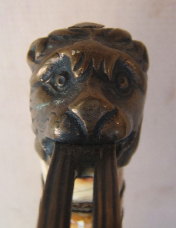 A VERY GOOD WAR OF 1812/NAPOLEONIC PERIOD ENGLISH/EUROPEAN LION HEAD OFFICER�S SWORD & SCABBARD, ca. 1810 view 6