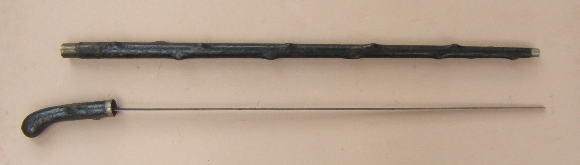 A VERY GOOD 19TH CENTURY ENGLISH SWORD-CANE, ca. 1835 view 2