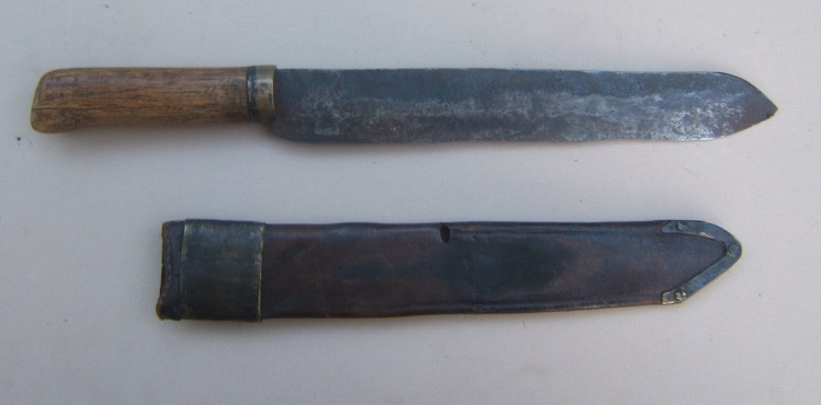 A VERY GOOD & UNTOUCHED AMERICAN BLACKSMITH-MADE CIVIL WAR PERIOD (CONFEDERATE?) BELT DAGGER/FIGHTING KNIFE, ca. 1860 view 2