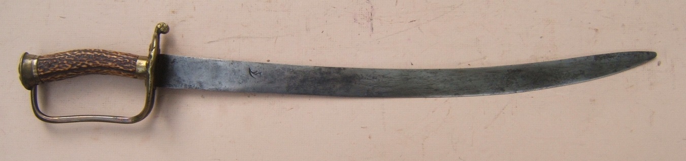 A FINE & EARLY COLONIAL PERIOD ENGLISH CUTLASS w/ EMBOSSED 
