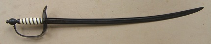 A VERY GOOD+ IVORY & PIERCED/CHISELED STEEL MOUNTED REVOLUTIONARY WAR PERIOD ENGLISH SHORT SABER, ca. 1770 view 1