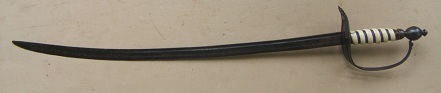 A VERY GOOD+ IVORY & PIERCED/CHISELED STEEL MOUNTED REVOLUTIONARY WAR PERIOD ENGLISH SHORT SABER, ca. 1770 view 2