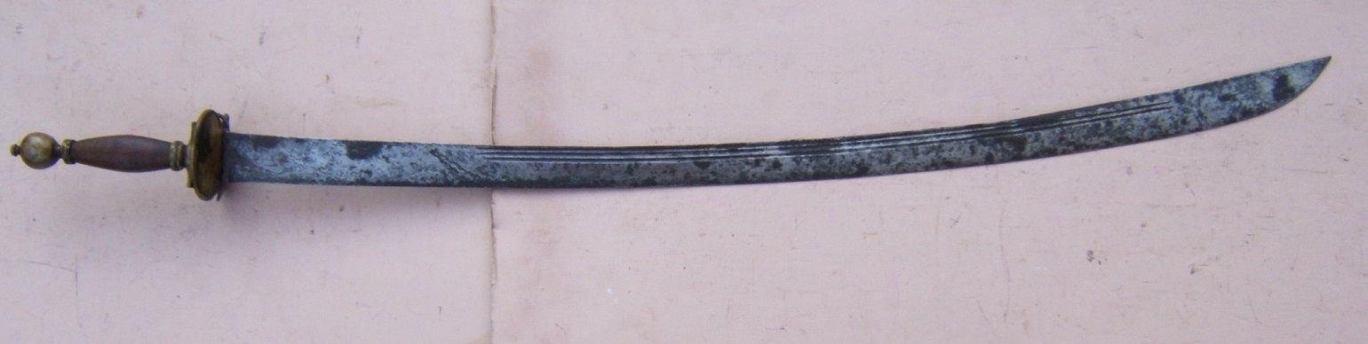 A VERY GOOD & RARE AMERICAN-MADE COLONIAL/AMERICAN REVOLUTIONARY WAR PERIOD (NEW ENGLAND) HORSEMAN'S CAVALRY SABER, ca. 1760-1770 view 1