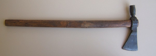 A RARE & AUTHENTIC REVOLUTIONARY WAR PERIOD PIPE TOMAHAWK w/ ORIGINAL HAFT, ca. 1770s view 2