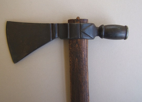 A RARE & AUTHENTIC REVOLUTIONARY WAR PERIOD PIPE TOMAHAWK w/ ORIGINAL HAFT, ca. 1770s view 4