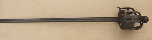 A VERY FINE FRENCH & INDIAN/REVOLUTIONARY WAR PERIOD REGULATION (P. 1757) HEAVY DRAGOON BASKETHILT BACK SWORD, ca. 1760 view 2