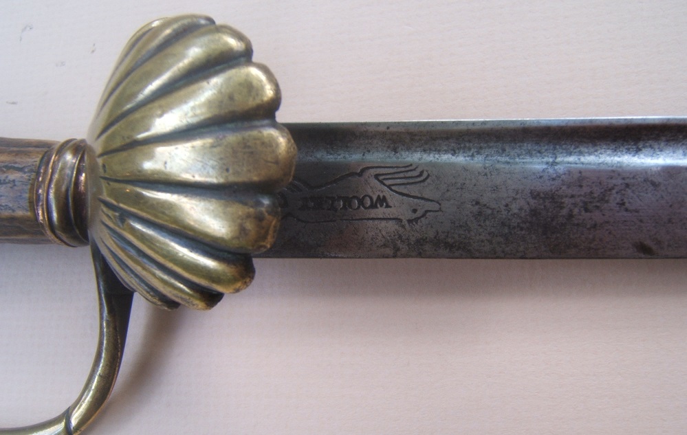 A VERY FINE FRENCH & INDIAN WAR/COLONIAL PERIOD SHELL-GUARD HANGER, ca. 1750 view 4