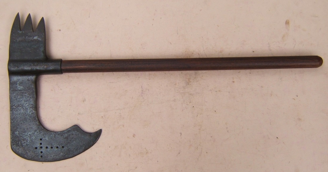A 20TH CENTURY (INDIAN MADE?) COPY OF A CELTIC-TYPE BEARDED FIGHTING-AXE, ca. 1990 back