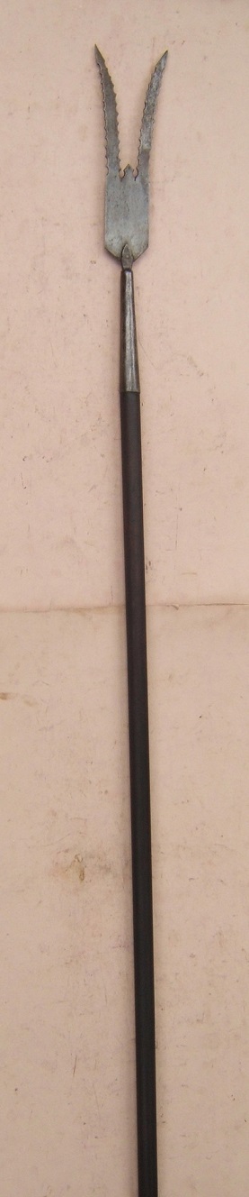 A FINE 17TH CENTURY INDO-PERSIAN WAR-FORK-SPEAR, ca. 1650 front