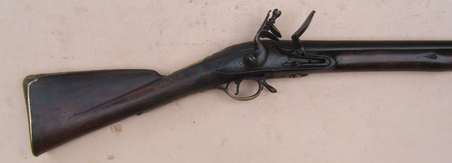 AN EXTREMELY RARE & DESIRABLE BATTLES of LEXINGTON & CONCORD, BUNKER HILL & MONMOUTH REGIMENTALLY MARKED (BRITISH 10th REGT. of FOOT) & (LIKELY AMERICAN CAPTURED/USED?) FIRSTMODEL/LONGLAND PATTERN 1756 BROWN BESS MUSKET, ca. 1765 view 5