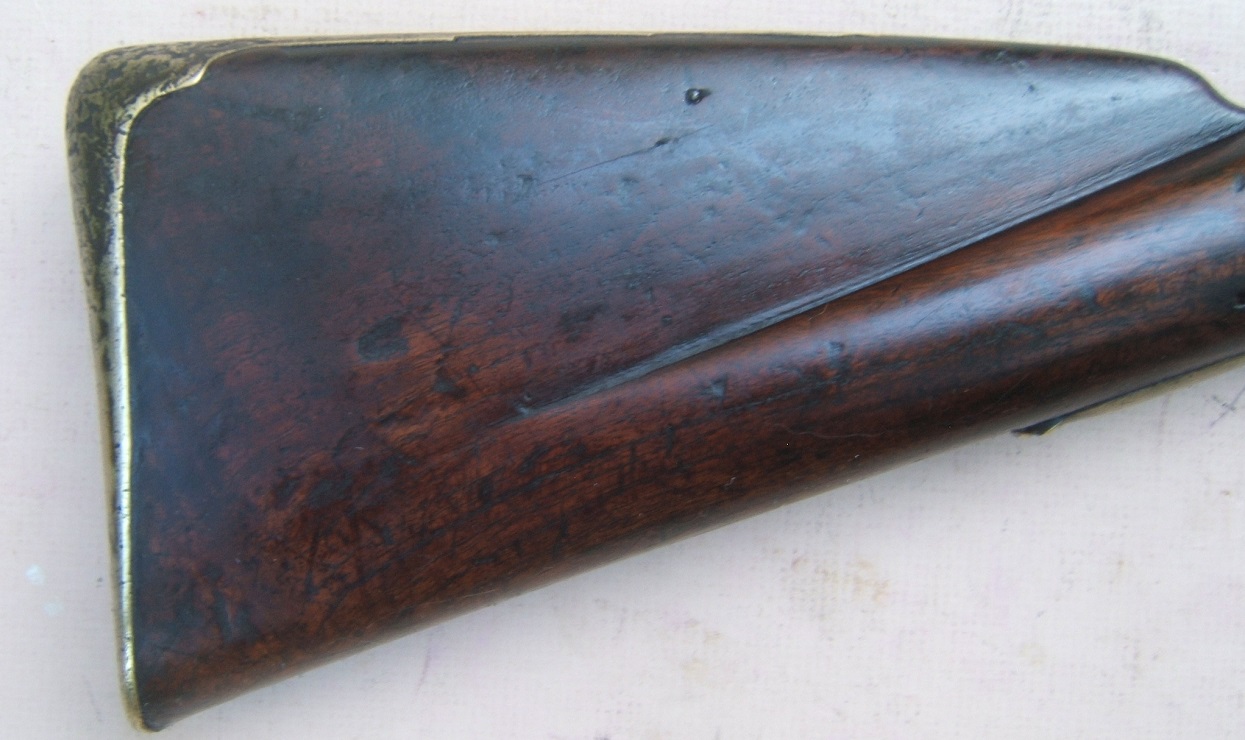 AN EXTREMELY RARE & DESIRABLE BATTLES of LEXINGTON & CONCORD, BUNKER HILL & MONMOUTH REGIMENTALLY MARKED (BRITISH 10th REGT. of FOOT) & (LIKELY AMERICAN CAPTURED/USED?) FIRSTMODEL/LONGLAND PATTERN 1756 BROWN BESS MUSKET, ca. 1765 view 5