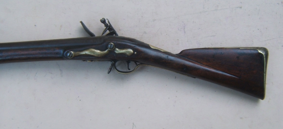 AN EXTREMELY RARE & DESIRABLE BATTLES of LEXINGTON & CONCORD, BUNKER HILL & MONMOUTH REGIMENTALLY MARKED (BRITISH 10th REGT. of FOOT) & (LIKELY AMERICAN CAPTURED/USED?) FIRSTMODEL/LONGLAND PATTERN 1756 BROWN BESS MUSKET, ca. 1765 view 5